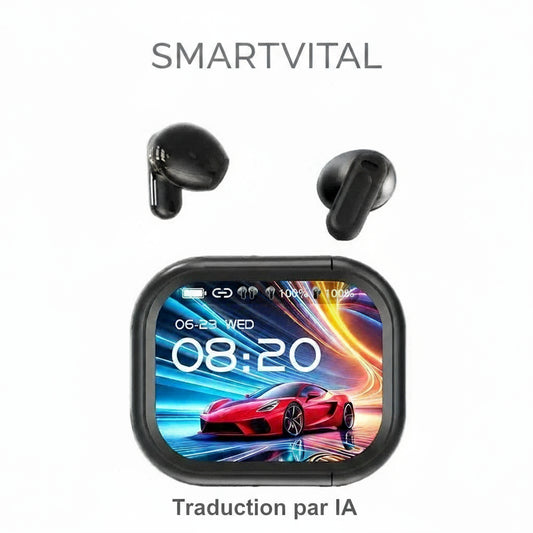 Écouteurs Bluetooth HTC NE20 - Traducteur IA & Écran Tactile LCD