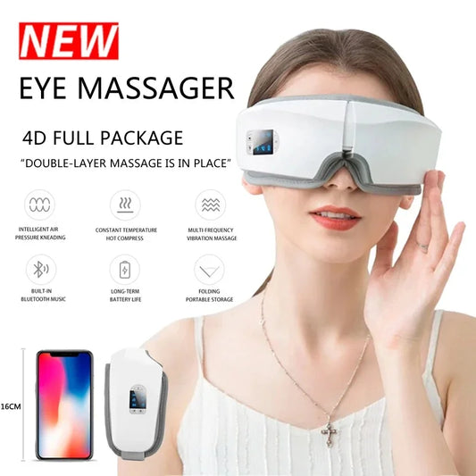 👓 Lunettes de Massage Anti-Fatigue Oculaire, Réduction Rides