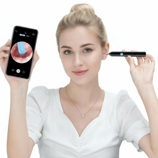 Nettoyeur d'Oreilles Intelligent HD avec Caméra LED - Otoscope WiFi 9 Pièces